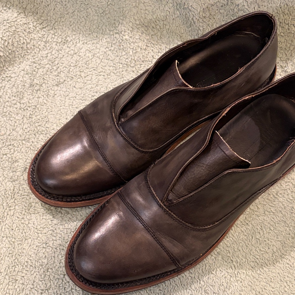 Freebird by Steven Luxury Brown Leather Dress Shoes sz 12 - Picture 9 of 9